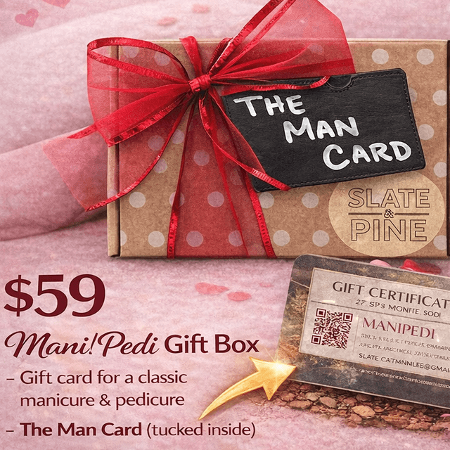Valentine Gift Box plus Man Card at Slate and Pine in Boise, ID